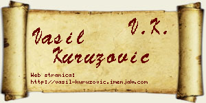 Vasil Kuruzović vizit kartica
